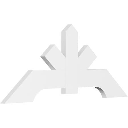 Ekena Millwork Vanguard Architectural Grade PVC Gable Bracket, 60"W x 25"H x 2"D x 6"F, 10/12 Pitch GBP060X25X0206VAN00